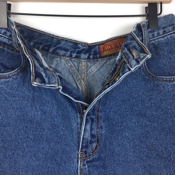 VINTAGE Jean Shorts Lawman Western High Waist Cut Offs Rodeo Cowgirl Ranch 15 - Picture 4 of 14